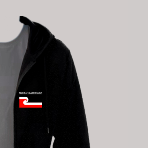 Black zip front hoodie - Image 2