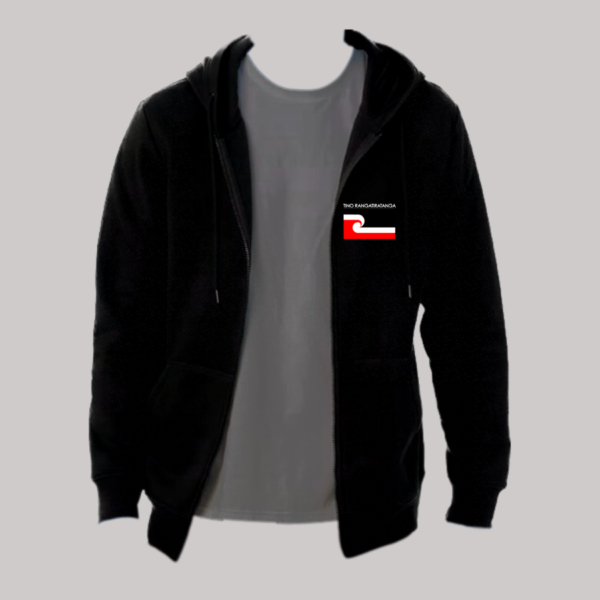 Black zip front hoodie